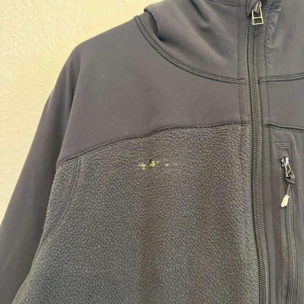 Cotopaxi Men's Abrazo Hooded Full-Zip Fleece Jacket Black Medium Activewear
